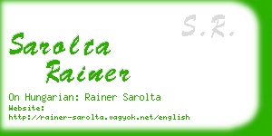 sarolta rainer business card